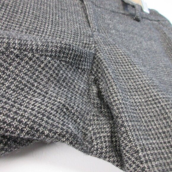 Alice Olivia Women's Wide Leg Trouser Pants 8 Black Houndstooth Vtg Wool 312 - Picture 6 of 14